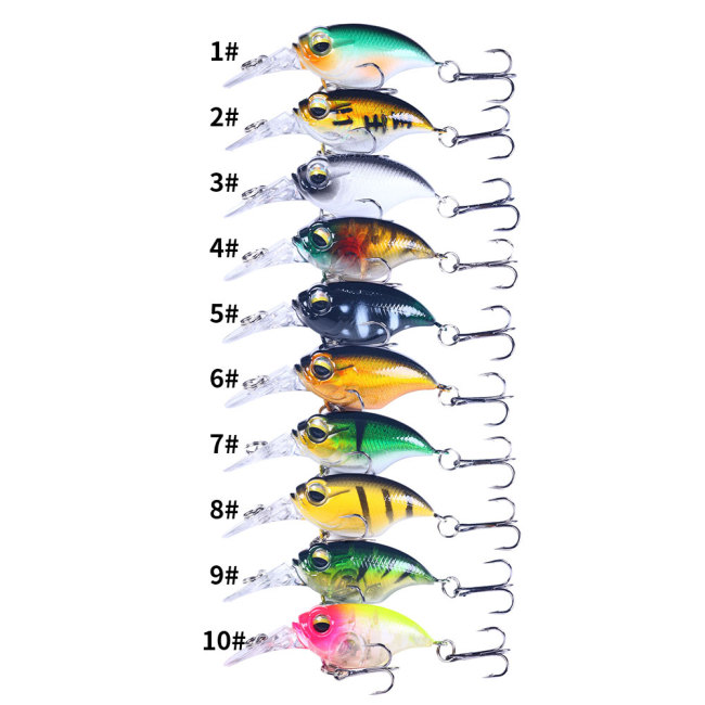 Lifelike Crankbait Fishing Lure 6cm 6.2g Pesca Hooks Topwater Wobblers Artificial Plastic Hard Bait Crankbait Fishing Tackle