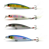 Minnow fishing lures steel beads inside ,3D Eyes, 6# treble hooks fishing Wobblers crankbait carp fishing Tackle