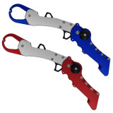 Aluminum Foldable Fishing Lip Gripper Portable Fishing Tool Lanyard