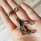 500-pieces Fishing Swivels Kit Rolling Swivel Stainless Steel 2#/4#/6#8#/10# Fishing Connector Hook Link Carp Fishing Equipment
