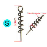 Fishing Lure Centering-Pin Spring Stainless Steel Fishing Pin Bait Holder Lure Screw Lock