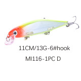 Minnow Fishing Lure Laser Hard Artificial Bait 3D Eyes 11cm 13g Wobblers Fishing Tackle Slow Sinking