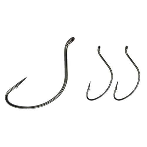 Fishing Wide Gape Hooks ,High Carbon Steel Hook, Stainless , 1/0-5/0