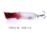Popper Fishing Lures 3D Eyes Hard Plastic Baits for Saltwater Freshwater Fishing