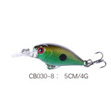 5cm 4g Fishing Lures Crank Baits Mini Crankbait Wobblers 3D Fish Eye Artificial Lure Bait with Lifelike Fake Lure