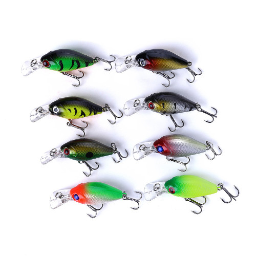 5cm 4g Fishing Lures Crank Baits Mini Crankbait Wobblers 3D Fish Eye Artificial Lure Bait with Lifelike Fake Lure