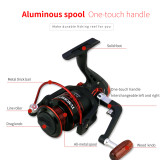 Fishing Spinning Reel Metal Spoon 14 Ball Bearing 5.5:1 Spinning Reel Boat Rock Fishing Wheel reel