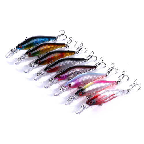 Fishing Minnow lure with 8# treble hooks 3D eyes noise bass fishing lure ice fishing tackle pesca,6.3g/0.22oz 8cm/3.14