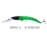 Floating Minnow Fishing Lure 15.5cm 16.3g Artificial Hard Bait Sharp Hook Crankbait Wobbler Trout
