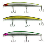 Big Game Fishing Lure Minnow Fishing Lure with 3 treble Hooks saltwater Fishing Tackle 25.4g/0.89oz fishing bait 18cm/7.08in