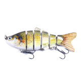 Multi Jointed Fishing Lure 3D Eyes 6-Segment Lifelike Fishing Swimbait Crankbait With 2 Hook Fishing Baits