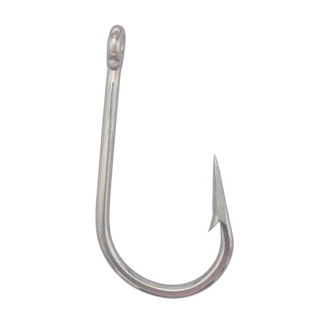 High Carbon Steel Single Fishing Tuna Hooks Straight Shank Hooks Saltwater Fishing Tackle Fishhook