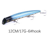 12cm/17g Popper Fishing Lures Minnow Hard Crankbait Artificial Wobbler Pesca Fishing Tackle