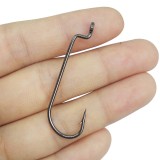 Fishing Worm Hooks for Soft Bait Carbon Steel Carp Worm Hook 6#-5/0# Mustad Fish Hooks