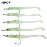 Soft Fishing Lure with hook eels Silicone Lure Winter Fake Carp Bait Boat Sea Fishing Bait