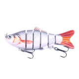 Multi Jointed Fishing Lure 3D Eyes 6-Segment Lifelike Fishing Swimbait Crankbait With 2 Hook Fishing Baits