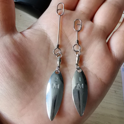 Fishing Lures Willow or Colorado Blade Spinner Blades Bearing Swivels Tail Spinner Spinnerbait Lure Making Supplies Bass Lures