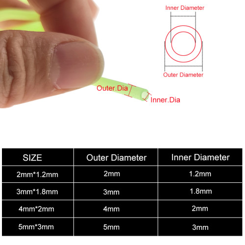 Luminous Fishing Hose Silicone Anti Rig Tube Tubing Rig Sleeves for Carp Sea Fishing