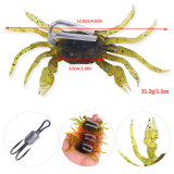 3d Simulation Crab For Octopus Artificial Bait Silicone Soft Fishing Lure With Hook Saltwater Winter