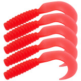 Soft Lure rubber maggot tailed bait silicone bait  7cm/2.8in