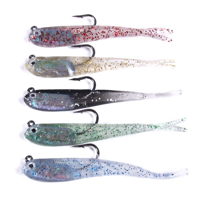 Soft Bait with lead hook  rubber soft lure with lead inside 7cm/2.8inch  5g/0.2oz