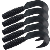 Soft Lure rubber maggot tailed bait silicone bait  7cm/2.8in