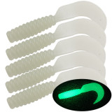 Soft Lure rubber maggot tailed bait silicone bait  7cm/2.8in