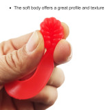 Soft Lure rubber maggot tailed bait silicone bait  7cm/2.8in