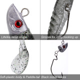 Rubber Soft bait with Jig hook , silicone bait for Ice fishing  9cm/3.5in 15g/0.53oz  11cm/4.3inch 25g/0.88oz