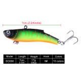 Rubber Soft bait with lead sinker inside,  7cm/2.56in  17g/0.6oz Soft VIB Bait