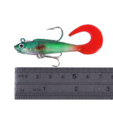 Rubber Soft bait with lead hook inside ,7cm/2.7in, 9g /0.3oz  maggot tailed bait