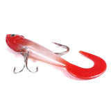 Rubber Soft bait with lead hook inside ,7cm/2.7in, 9g /0.3oz  maggot tailed bait