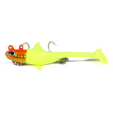 Rubber Soft bait with lead hook inside maggot tailed bait