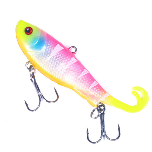 Rubber Soft bait with lead hook inside ,7cm/2.7in, 12g /0.42oz  maggot tailed bait