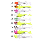 Rubber Soft bait with lead hook inside maggot tailed bait