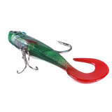 Rubber Soft bait with lead hook inside ,7cm/2.7in, 9g /0.3oz  maggot tailed bait