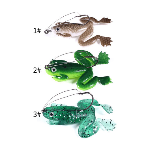 Frog Lure Soft Tube Bait  Fishing Lure with Fishing Hooks Top Water Ray Frog Artificial 3D Eyes 6.0cm/2.35in 5g/0.17oz