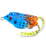 Frog Lure Soft Tube Bait  Fishing Lure with Fishing Hooks Top Water Ray Frog Artificial 3D Eyes 6.3cm/2.5in 13g/0.44oz