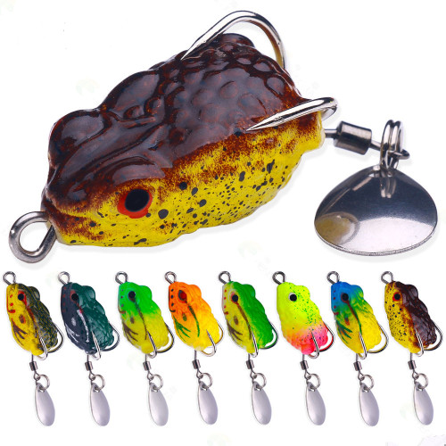 Frog Type Topwater Lure Silicone Thunder Fishing Lure with blade Soft Bait  2.5cm/1in 3.1g/0.1oz