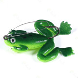 Frog Lure Soft Tube Bait  Fishing Lure with Fishing Hooks Top Water Ray Frog Artificial 3D Eyes 6.0cm/2.35in 5g/0.17oz