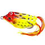 Frog Lure Soft Tube Bait  Fishing Lure with Fishing Hooks Top Water Ray Frog Artificial 3D Eyes 6.3cm/2.5in 13g/0.44oz