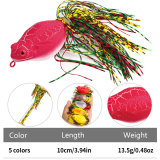 Frog Lure Top Water Soft Tube Bait  Fishing Lure with Fishing Hooks TopWater Ray Frog  10cm/3.94in 14g/0.5oz