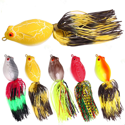 Frog Lure Top Water Soft Tube Bait  Fishing Lure with Fishing Hooks TopWater Ray Frog  10cm/3.94in 14g/0.5oz