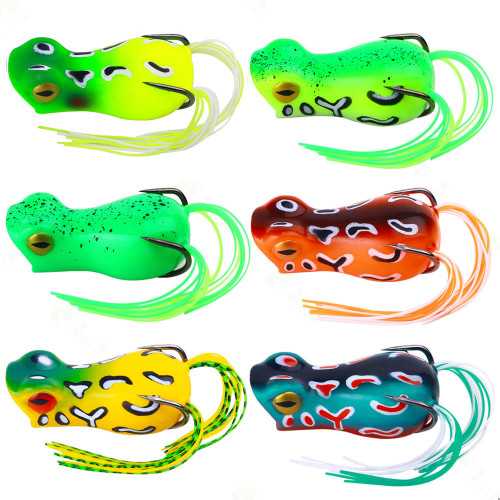 Frog Lure Top Water Soft Tube Bait  Fishing Lure with Fishing Hooks TopWater Ray Frog  5cm/2.0in 12g/0.42oz