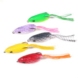 Frog Lure 10cm/3.94in 10g/0.35oz Fishing Lure Silicone Bait Fake Lure For Snakehead Bass Pike Soft bait