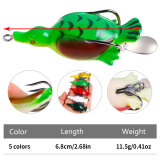 Topwater Frog Fishing Lure 6.8cm/2.68in-12g/0.41oz Swimbait Wobblers Lure Popper Bass Pike Bait