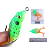Frog Lure Double Propeller Legs Silicone Soft Baits Topwater Wobblers Artificial Bait For Bass Catfish Fishing Lure  9cm /3.54in 12g/0.42oz