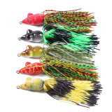 Frog Lure Top Water Soft Tube Bait  Fishing Lure with Fishing Hooks TopWater Ray Frog  9cm/3.5in 7g/0.25oz