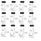 Maruto FishHook Stream Fishing  Eye Snelled Hook Black High Carbon Steel Barbed Hook 1#-34#