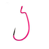 Luminous Fishing Worm Hooks High Carbon Steel Barbed Hook Wide Super Lock Fishhooks for Soft Bait